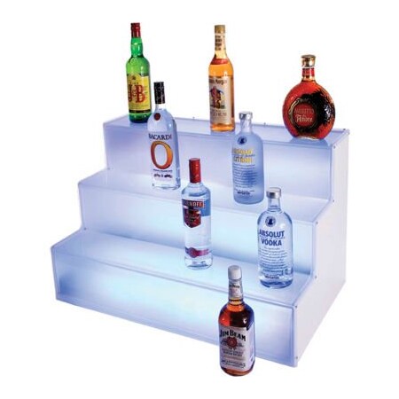 Cal-Mil Cal-Mil LED 3 Step Bottle Display 18"L x 30"W x 18"H LQ31